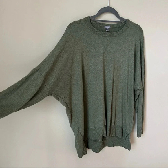 Aerie Olive Green Long Sleeve Crewneck Pullover Sweatshirt Women’s Size Small - Picture 3 of 7